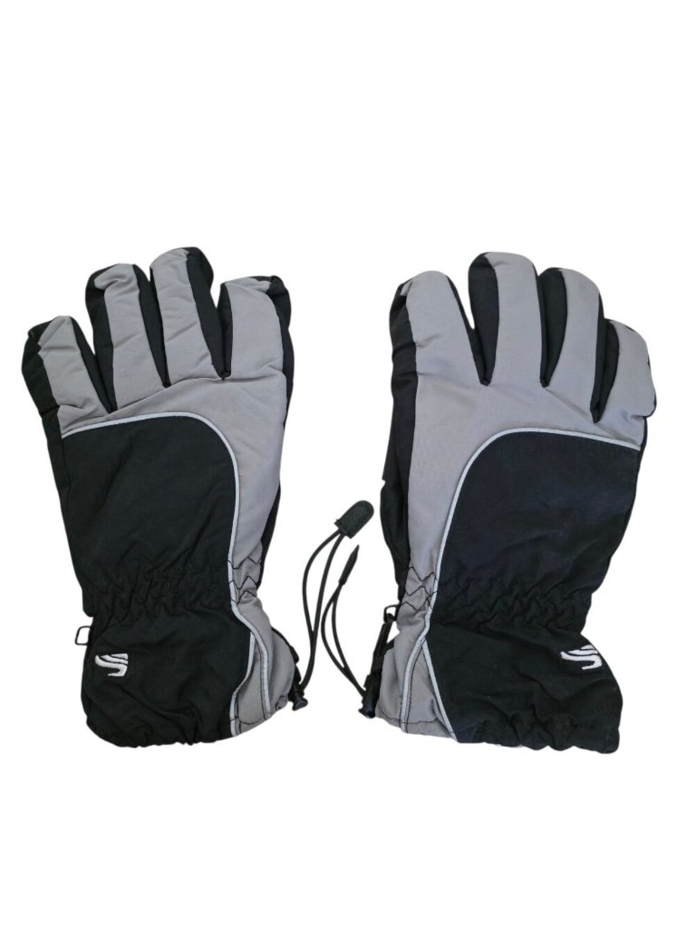 Scott USA Mens Snow Ski Gloves Black Gray Waterproof Leather Palm XL
